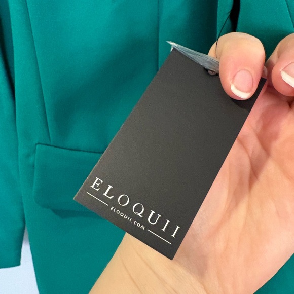 Eloquii Vibrant Teal Women’s Blazer Plus Size - Picture 3 of 6